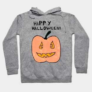 Happy Halloween Pumpkin by Joey - Homeschool Art Class 2021/22 Art Supplies Fundraiser Hoodie